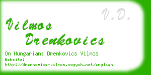 vilmos drenkovics business card